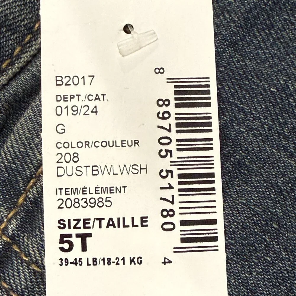 The Children’s Place Jeans Size 5T Straight Leg Elastic Waist Dustbowl Wash NWT